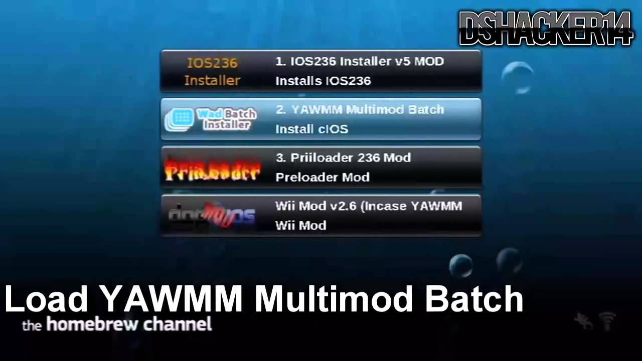 How to install wii mod batch processing software